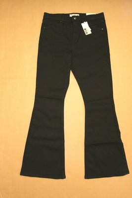 black stretch flare jeans
