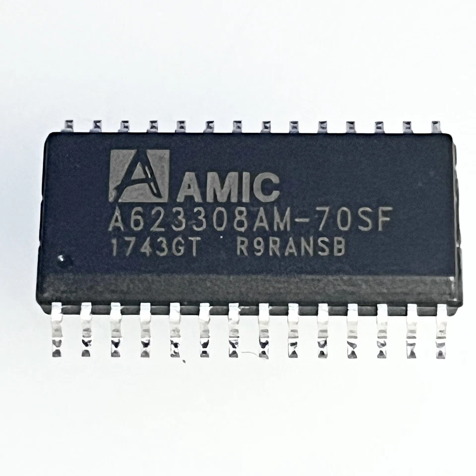 [1x] Chip A623308A AMIC CMOS SRAM Async Single 5V 64K-bit (8x8) 70ns SOP-28 SMD Foto 2 de 4