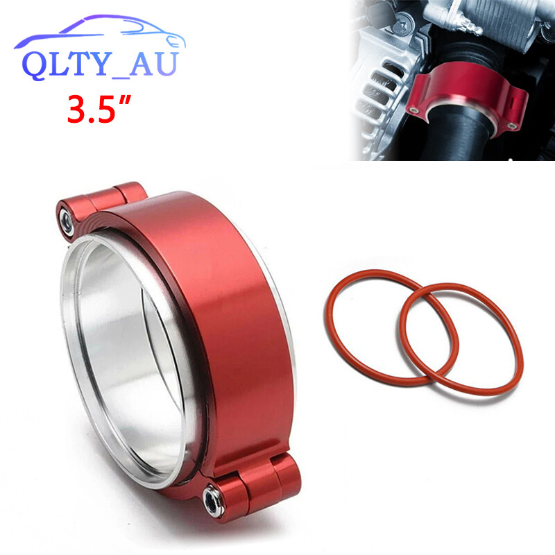 Red 3.5'' 89mm Aluminum Quick Release V-Band Clamp for Intake Intercooler Pipe
