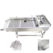 Electric Stainless Steel Linear Vibrating Screen Single Layer Sifter 110V 2*20mm