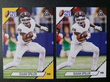 (2) 2021 Leaf Pro Set ARC Gold/Base Isaiah Spiller RCs # 5 Los Angeles Chargers