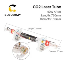 40W CO2 Laser Tube Dia.50mm Length 700mm for Laser Engraver Cutter Water Cooling