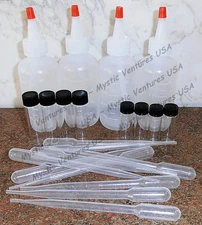 4 Snuffer Bottles 4+4 Vials 10 Suction Tweezers GOLD Prospecting Tools FREE SHIP