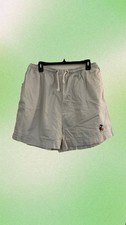 Vintage 90s Mickey Inc Disney Parks Chino Drawstring Shorts Cream Beige Size L