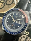 Vintage Seiko POGUE 6139-6005 Automatic Men’s Watch DayDate Blue Dial 41mm READ