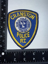 Vintage Cranston Rhode Island RI Police Shoulder Patch Obsolete Embroidered