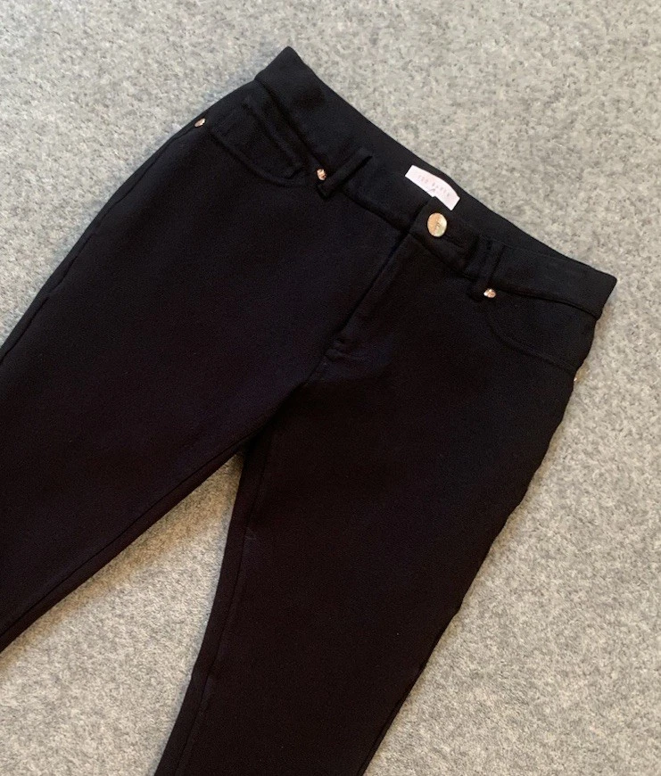 Ted Baker Cropped Trousers Skinny Fit Stretch Black Size 2 UK 10 - Image 2 of 4