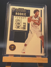2020-21 Contenders Basketball Zeke Nnaji Rookie Ticket Patch Blue Jersey Nuggets