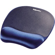 Fellowes Memory Foam Mouse Pad With Wrist Rest - Sapphire Blue