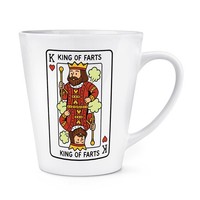 King Of Farts 12Oz Latte Tasse Becher GrößTer Furzer Vatertag Geschenk