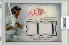 2015 Topps Triple Threads Didi Gregorius Auto Jumbo Relic /99