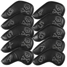 Golf Iron Head Cover Golf Skull Head Cover Golf Club Scratch Resistant 10 Pack