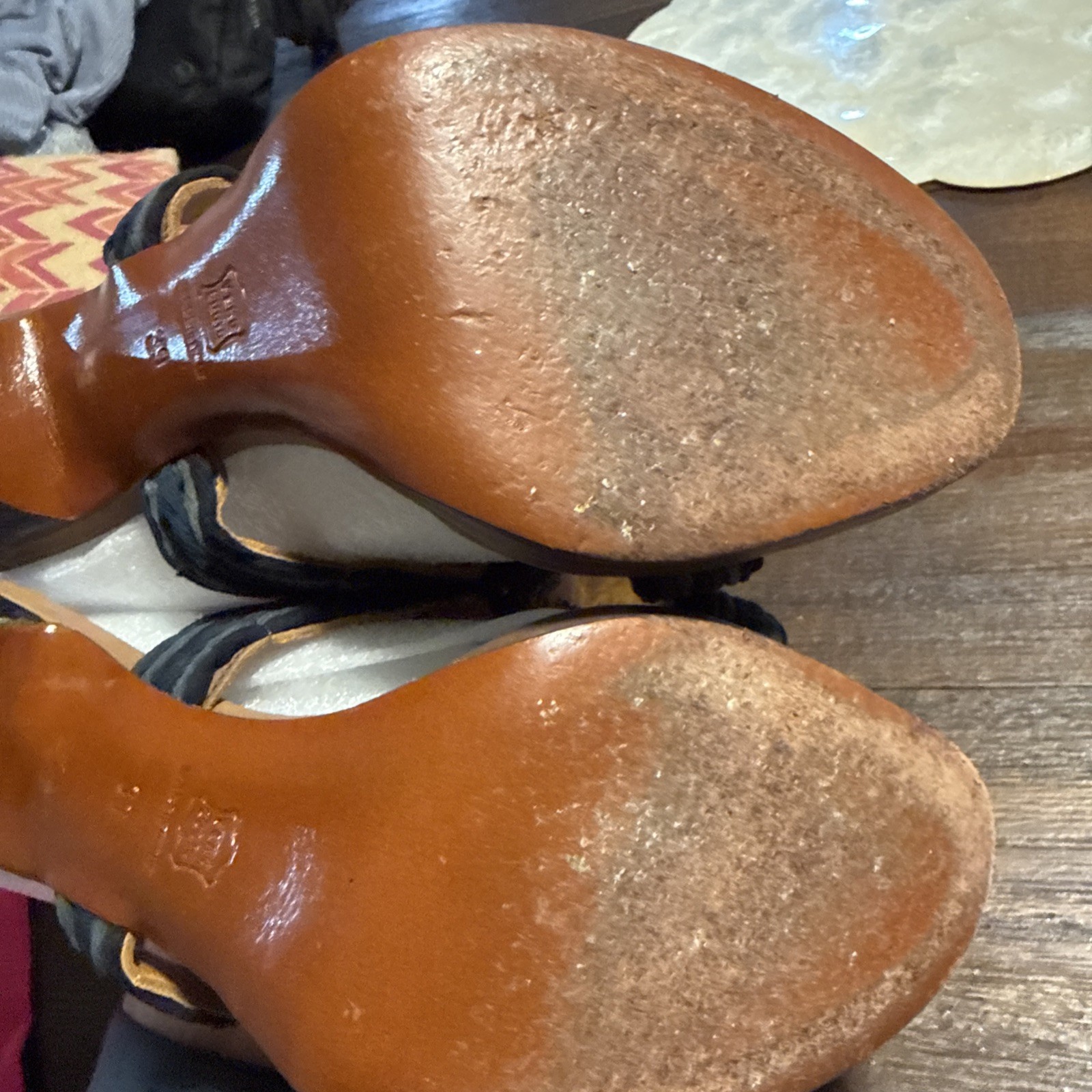 Lanvin High Heels Sandals Multi Color Leather  Sz EU 39