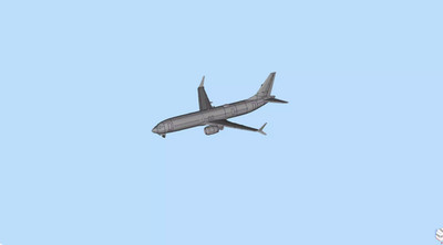 3D printed 1/2000 1/700 1/400 1/350 US 737 MAX 9 aircraft Uncoated