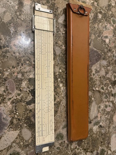 Vtg 1947 Keuffel & Esser Co Model 4081-3 Slide Rule Log Duplex Decitrig w/Case - Foto 1 di 12
