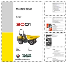 Wacker Neuson 3001 Dumpers Operators Manual PDF