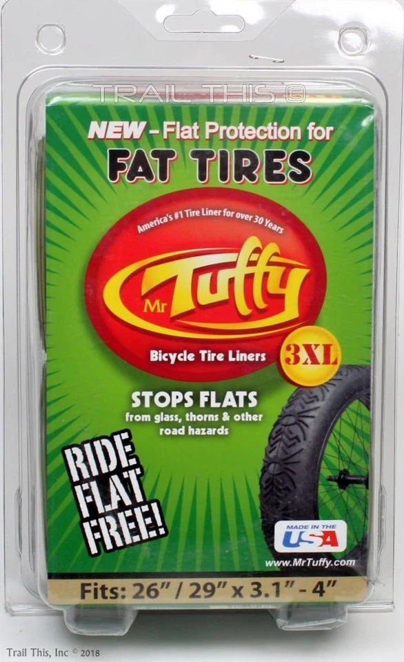 Mr. Tuffy 3XL 26" o 29" x 3.1 - 4" Neumático (2) Forros Grasa MTB Bicicleta Paradas Planas Bronceadas Foto 3 de 4