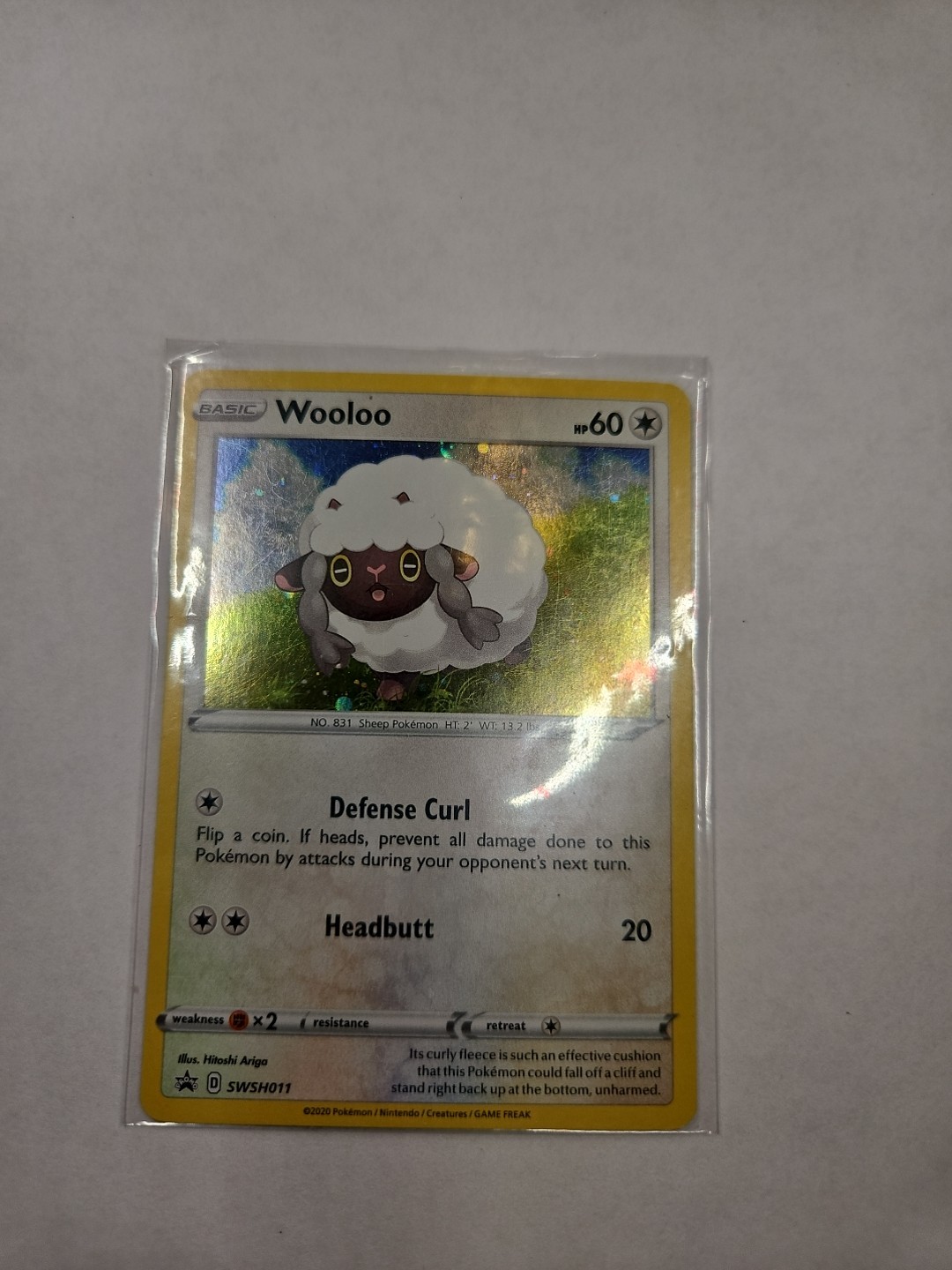 Pokemon TCG Wooloo Black Star Promo SWSH011 Holo Rare Card LP/NM Condition