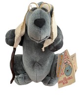 Vintage Heartline Methuselah Over The Hill Bear 1987 Grey Stuffed Animal Toy 9  