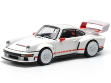 SINGER DLS TURBO WHITE 1/64 DIECAST MODEL CAR BY POP RACE PR640226