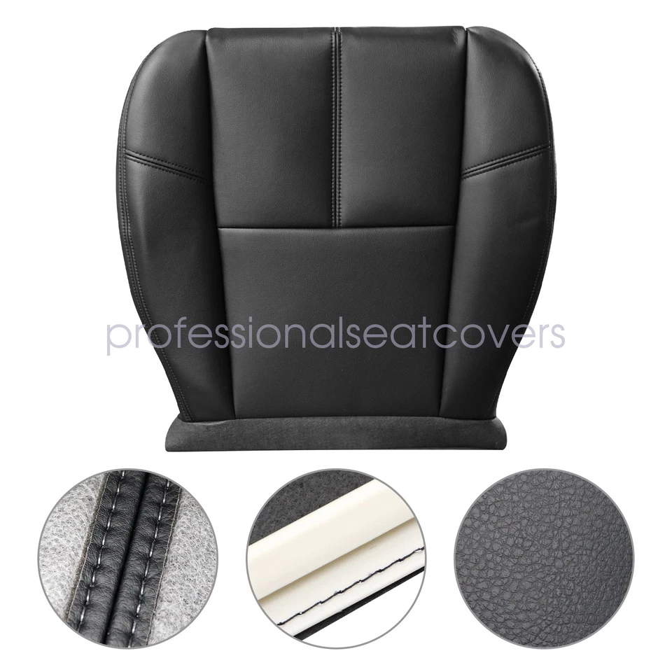 Cubierta de asiento inferior delantera cuero negro para GMC Yukon XL 1500 2007 2008 2009-2013 Foto 4 de 4