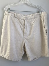 Old Navy Men s Linen Blend Khaki Shorts Slim 36