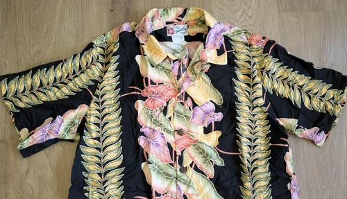 Hilo Hattie Vintage Tropical Hawaiian Button Front Shirt Size XL Aloha Shirt - Picture 2 of 6