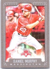 2017 Panini Diamond Kings #90 Daniel Murphy Framed Grey Parallel
