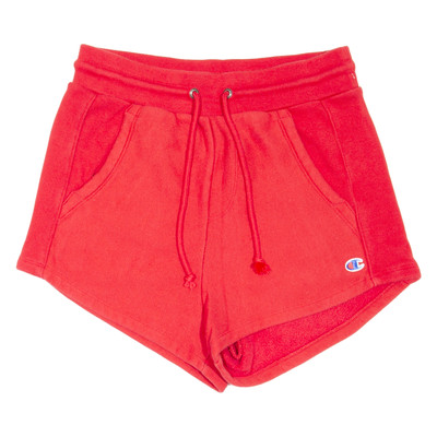 CHAMPION REVERSE WEAVE Damen Sports Shorts Rot M, W28, Kordelzug