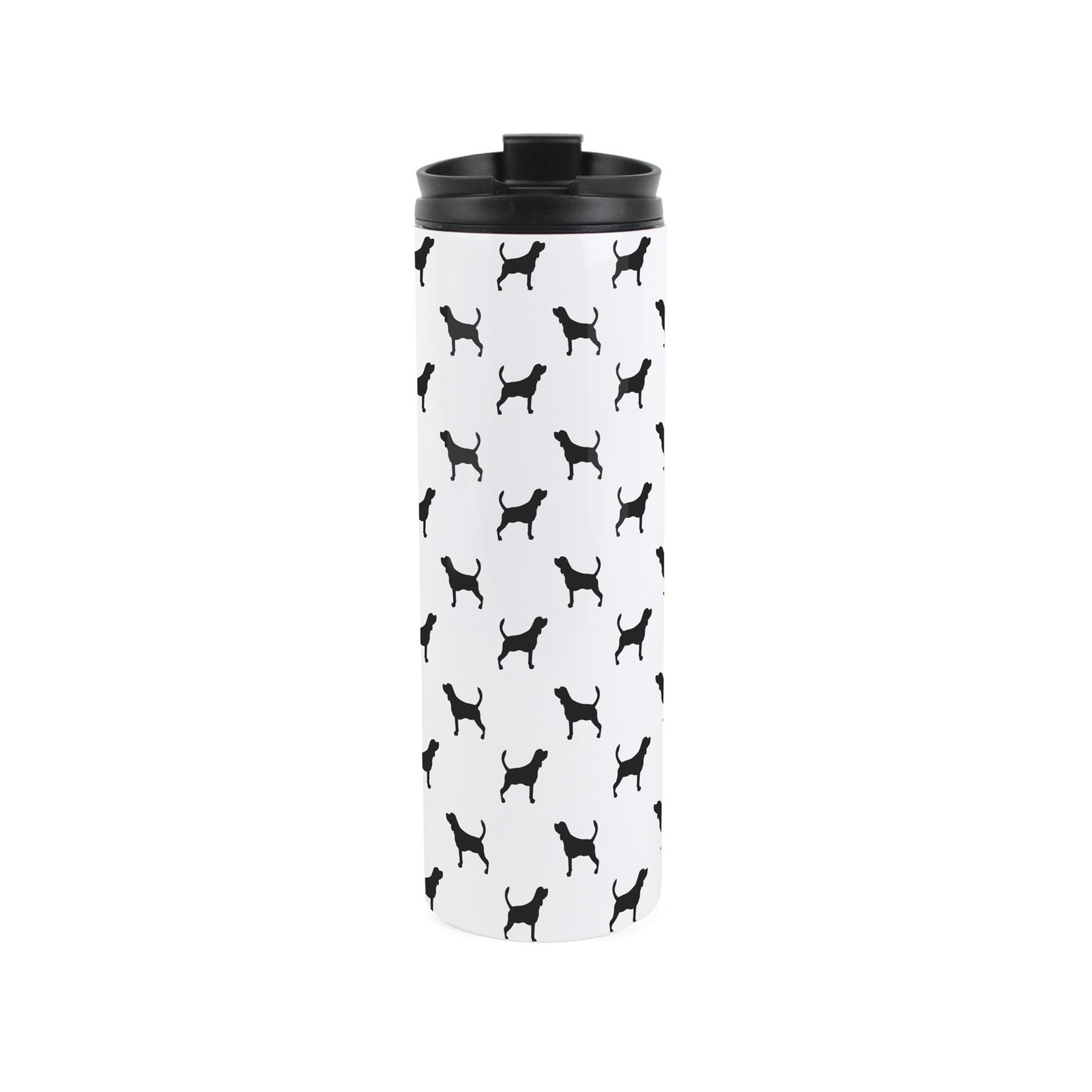 Beagle Travel Flask - Black Reusable 500ml Metal Drinks Tumbler Dog Gifts