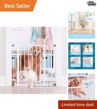 Carlson Extra Wide Walk Thru Pet Gate with Small Door  4-Inch Extension Kit