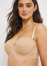 Image of Gossard Nude Beige Lace Multiway Bra UK 34F