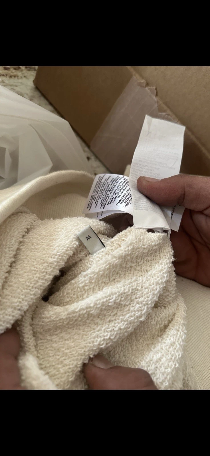 Autentica Felpa Gucci Uomo Oversize con Logo Felpa con Cappuccio Bianco Crema Medium