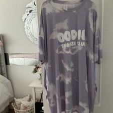Oodie snooze club Oversized Hoodie night shirt side pockets size XXL Uk 16-22