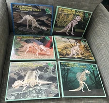 Lot Of 6 IQ Assembling Products Series Dinosaur Balsa Wood 3D Puzzle New Sealed