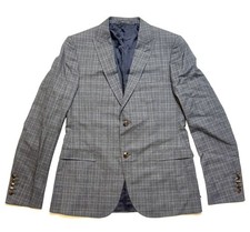 New Gucci Men's Gray Checkered Wool Coat Jacket Blazer IT 50 / US 40 279711