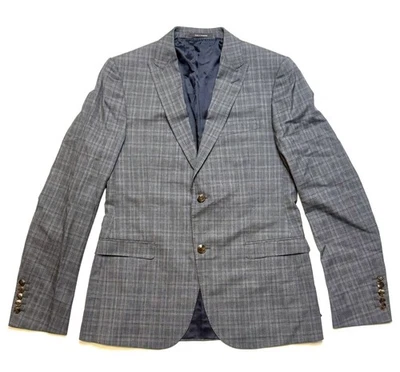 New Gucci Men's Gray Checkered Wool Coat Jacket Blazer IT 50 / US 40 279711 - Image 1 of 4