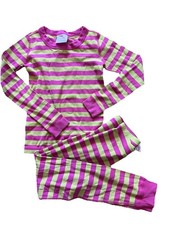 Hanna Andersson Size 130 8 Pajamas Pink And Green Stripe