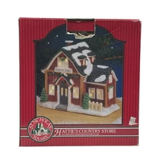 Vintage St. Nicholas Square “Hattie’s Country Store” Illuminated Porcelain Villa