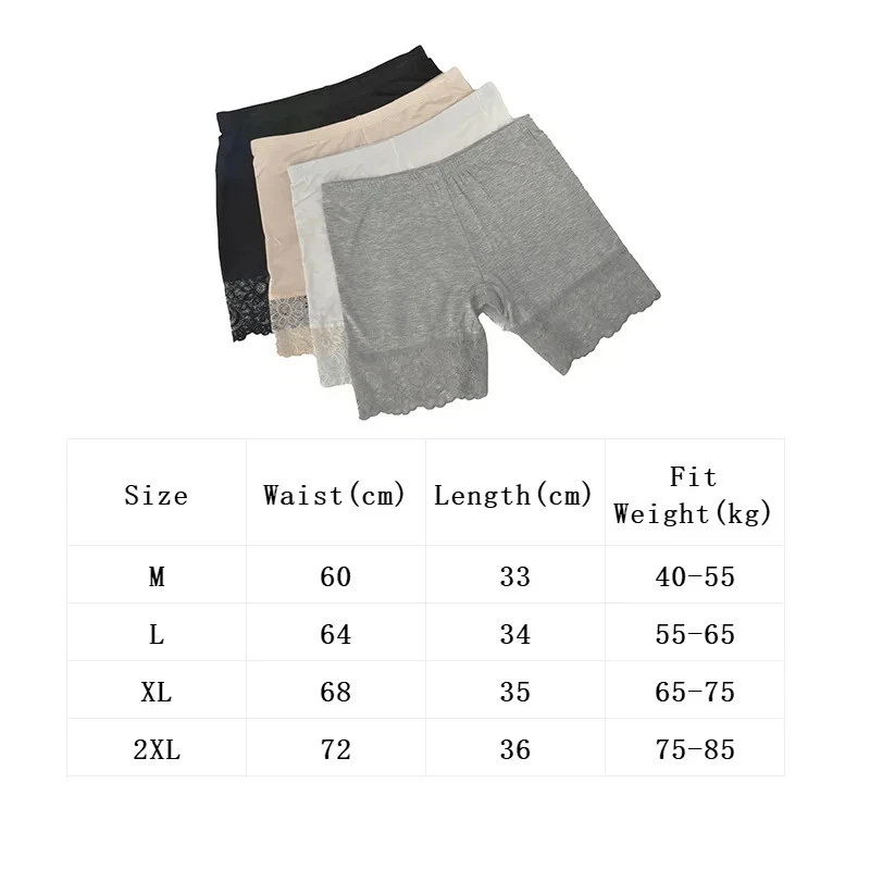 Mujeres Modal Seguridad Bragas Boxer Shorts Niños Pantalones Cortos Ropa Interior Verano Para Faldas Foto 2 de 4