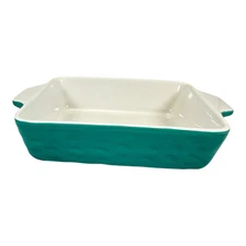 CERAMIC BAKING DISH Ceramic Bakeware AISBUGUR Aqua 6" x 5" x 1.75"