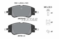 1X Textar 2662001 Bremsbelagsatz Scheibenbremse FüR CitroëN Opel Vauxhall Fiat P