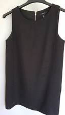 Forever 21 Black Slight A-Line Dress Short Sleeveless Minimalist Chic Size Med