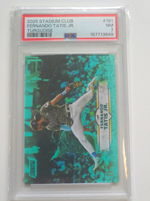 Topps 2025 Stadium Club Turquoise Fernando Tatis Jr. #191 PSA 7 /199