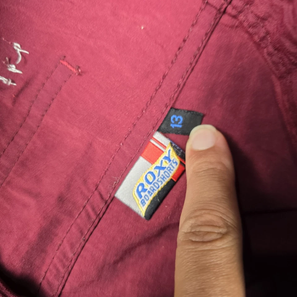 Vintage Roxy Board Shorts Womens Size 27 Quiksilver Red Stripe Swim 90s Y2K - Image 4 of 4