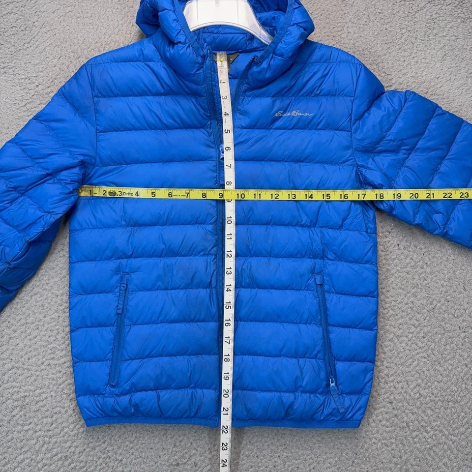 Columbia Boys Puffer Jacket Medium Blue Down Hooded Waterproof Outdoor - Image 2 of 4
