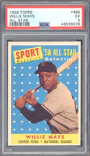 1958 Topps #486 WILLIE MAYS - PSA 5 EX - SPORT MAGAZINE ALL STAR SELECTION