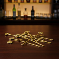 10 x Sierra Tequila Stirrer Gold Bar Deko Gl&auml;ser Zubeh&ouml;r Glas Gl&auml;ser NEU