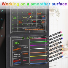 Chalk Markers - Fine Tip Wet Erase Markers, 8 Color Set for Chalkboard, Glass...