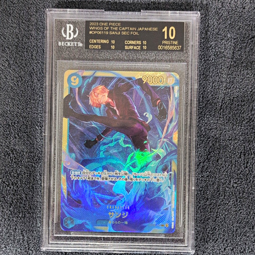 Bandai Sanji OP06-119 SEC Foil BGS Black Label Japanese 2023 Wings Captain